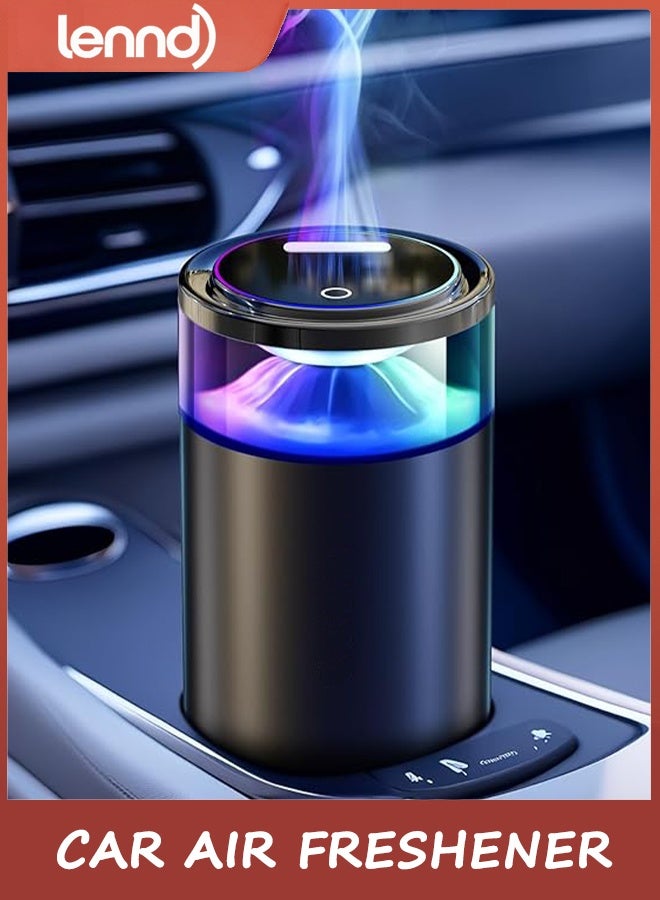 LENND 2025 Upgraded Smart Car Air Freshener,Car Diffuser Pro,Ultrasonic Atomizer,Auto On/Off, Adjustable Modes,8 Ambient Lights,Long-lasting Premium Scents(Snow Mountain) - Image 1