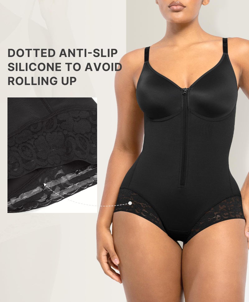 SHAPELLX Shapewear for Women Tummy Control Half Body Shaper Snatched Zipper Butt Lifting Faja Colombiana Bodysuits for Women - Image 4