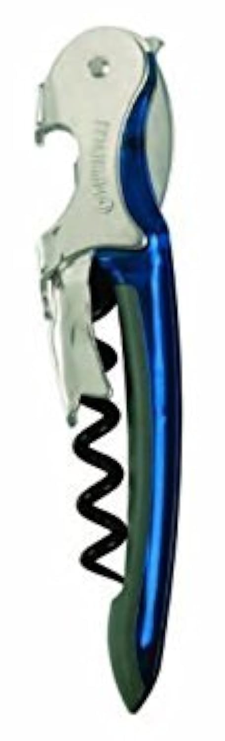 Franmara Franmara 3166 Blue 3166-06 Murano Waiter's Corkscrew with Translucent Handle 