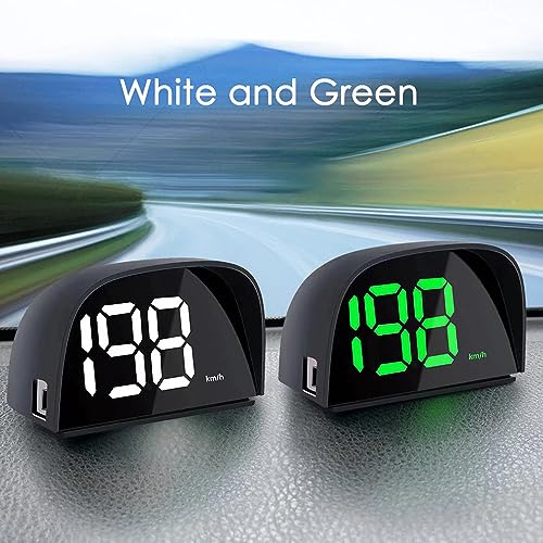 Shkalacar Car Digital GPS Speedometer Car HUD Heads Up Display with Speed, Mph/Kmh，USB Plug and Play for All Car - Image 2