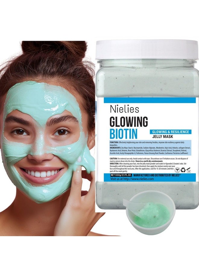 Nielies - Nielies Glowing Biotin Peel-Off Jelly Mask Set, Jelly Mask For Facials, Face Mask For Instant Hydration, Vegan Peel Off Face Mask, Facial Skin Care Product Peel Off For Moisturizing, Glowing - Image 1