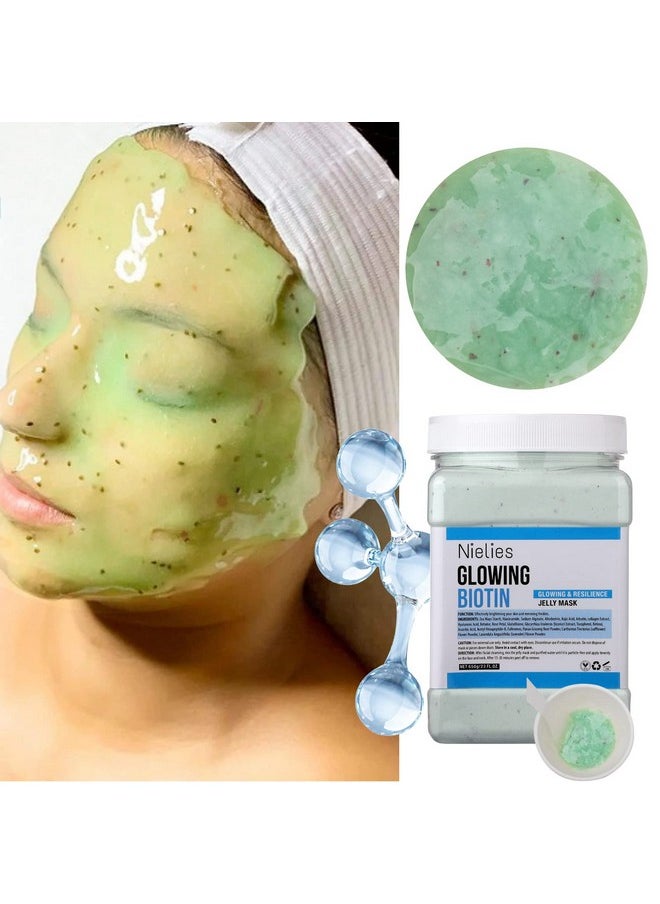 Nielies - Nielies Glowing Biotin Peel-Off Jelly Mask Set, Jelly Mask For Facials, Face Mask For Instant Hydration, Vegan Peel Off Face Mask, Facial Skin Care Product Peel Off For Moisturizing, Glowing - Image 1
