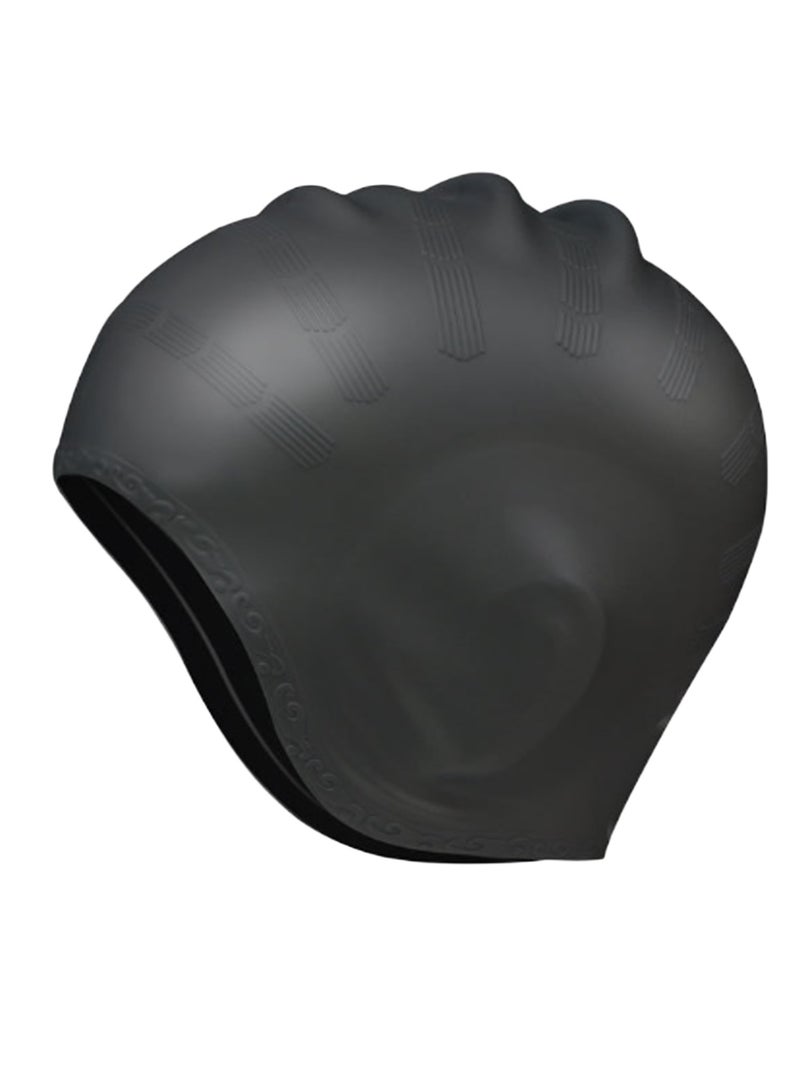 Swimming Cap Waterproof Long Hair Earmuffs Swim Cap Ear Protection Unisex Swim Bath Hat - Image 1