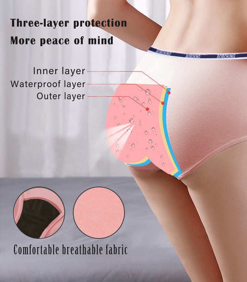 Boboking Teen Girls Cotton Period PantiesTeens Soft Briefs Women Underwear M - Image 2