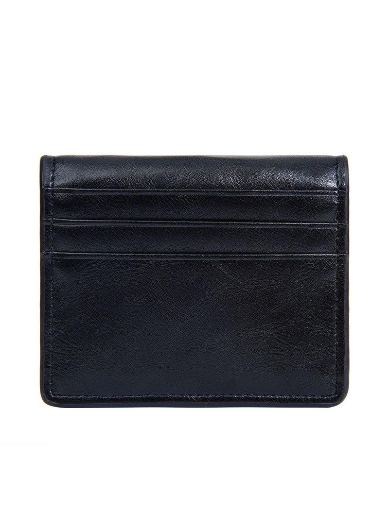 baellerry Slim Leather Card Holder Wallet (Black) - Image 2