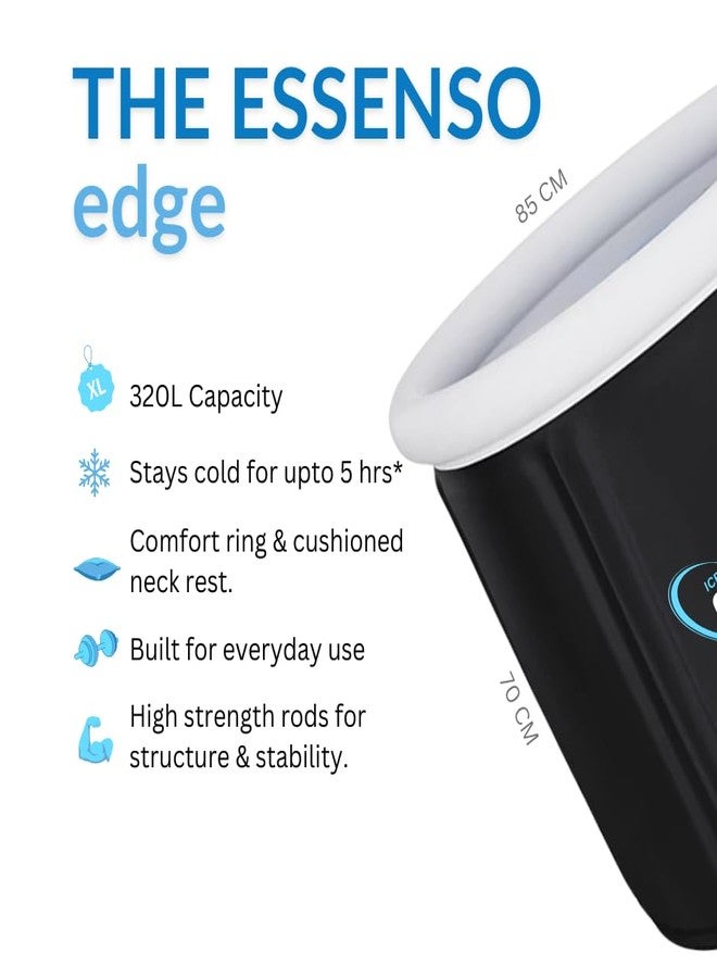 Essensolife PVC 320 Litre Cold Plunge Tub For Recovery, Multiple Layered Portable Ice Bath Suitable Gardens, Gyms And Other Water Therapy Training (New & Improved With White Ring) - Image 2