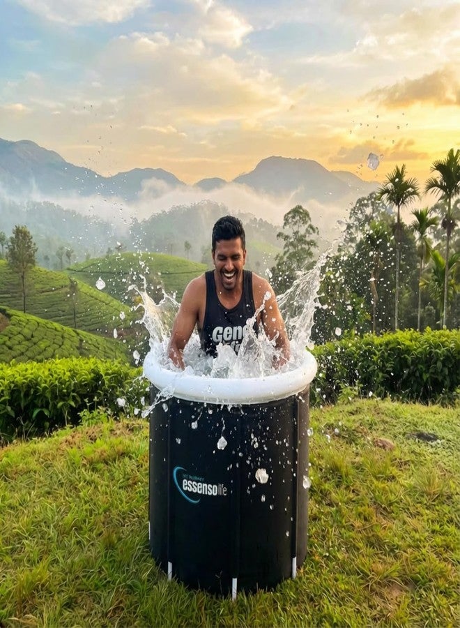 Essensolife PVC 320 Litre Cold Plunge Tub For Recovery, Multiple Layered Portable Ice Bath Suitable Gardens, Gyms And Other Water Therapy Training (New & Improved With White Ring) - Image 5