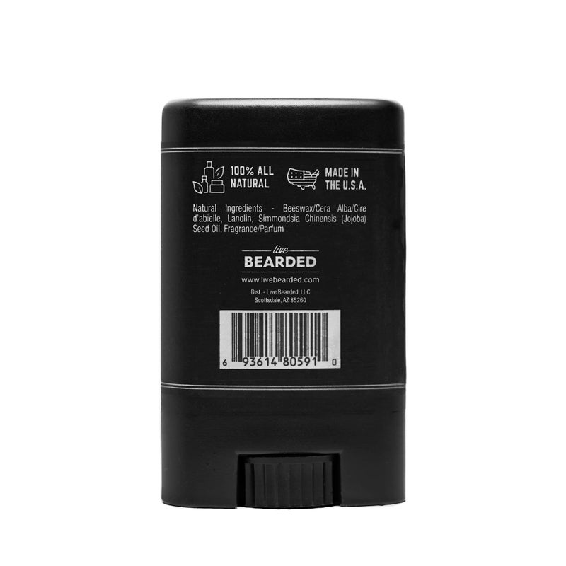 Live Bearded Mustache Wax Stick, 0.35 oz - Made in the USA with All-Natural Ingredients - Medium Hold Stache and Beard Styling for Men | Straight Up - Fragrance-Free - Image 2