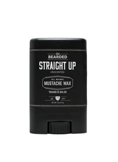 Live Bearded Live Bearded: Mustache Wax Stick - Made in the USA with All-Natural Ingredients Beeswax, Lanolin, Jojoba Oil, Essential Oils - Medium Hold Mustache & Beard Wax for Men, Straight Up Unscented, 0.35 Oz  - Image 1