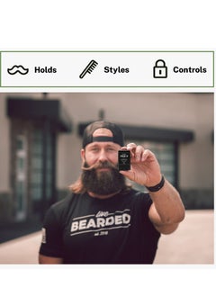 Live Bearded Live Bearded: Mustache Wax Stick - Made in the USA with All-Natural Ingredients Beeswax, Lanolin, Jojoba Oil, Essential Oils - Medium Hold Mustache & Beard Wax for Men, Straight Up Unscented, 0.35 Oz  - Image 4