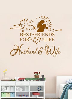 Spoil Your Wall Husband and Wife Best Friends Quote Wall Decal - Wall Arts Home Décor - Wall Sticker, 80x65 cm by Spoil Your Wall  - Image 1