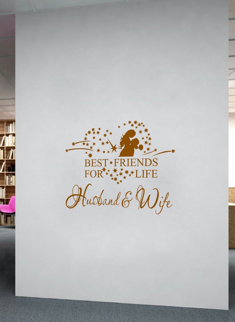 Spoil Your Wall Husband and Wife Best Friends Quote Wall Decal - Wall Arts Home Décor - Wall Sticker, 80x65 cm by Spoil Your Wall  - Image 2