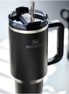 Stanley Quencher H2.0 FlowState Stainless Steel Vacuum Insulated Tumbler with Lid and Straw for Water, Iced Tea or Coffee (Black, 40 OZ)  - Image 2
