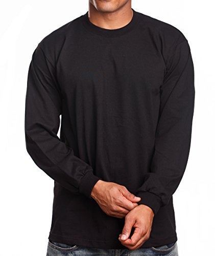 PRO 5 Super Heavy Mens Long Sleeve T-Shirt, 4XL,Black - Image 2
