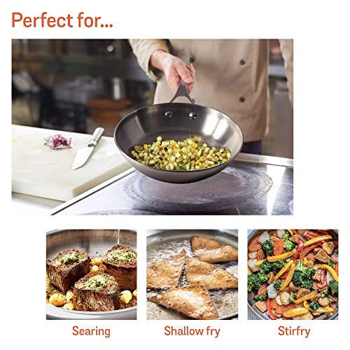 Meyer Select Nickel Free Stainless Steel Frypan | Frying Pan | Steel Frying Pan with Triply Base | Steel Fry pan | Gas and Induction Compatible, 24 cm - Image 3