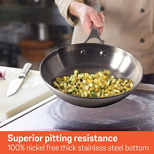 Meyer Select Nickel Free Stainless Steel Frypan | Frying Pan | Steel Frying Pan with Triply Base | Steel Fry pan | Gas and Induction Compatible, 24 cm - Image 4