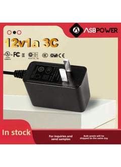 Applicable Router 12W Medium Gauge 3c Set-top Box Sub-certification Power Adapter 12v1a Light Cat Light Bar Adapter-Color:Black Spot-Specifications:DC5.5*2.1*10mm