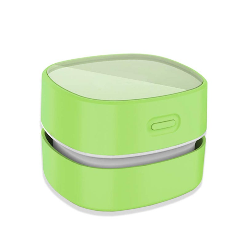 ODISTAR مكنسة ODISTAR المكتبية المحمولة لتنظيف الغبار على الطاولة، موفرة للطاقة، عالية التحمل حتى 400 دقيقة، لاسلكية، تصميم دوار 360 درجة لتنظيف الشعر، الفتات، لوحة المفاتيح، البيانو، أخضر