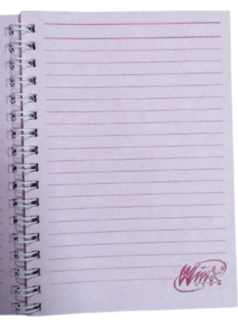 Gıpta Winx Club Spiral A6 Cardboard Cover Notebook 80 Sheets Lined 