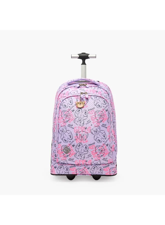 St.Right 18 Inch-Trolley Bag-Bears-3 Cmprt- (Polyester) Purple \ 32X25X47