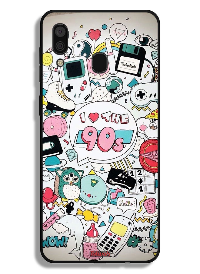 Tolwak Samsung Galaxy A20 Protective Case Cover I Love The 90s - Image 1