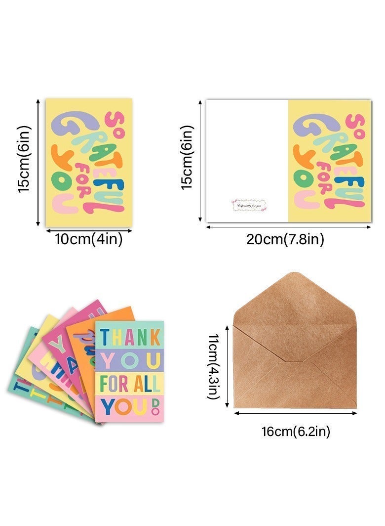 Fuwddy 6 Styles Greeting Cards with Envelopes - Birthday, Eid, Thank You, Mother's Day, Father's Day, Teacher's Day Festival Cards & Gift Pouch - Image 4