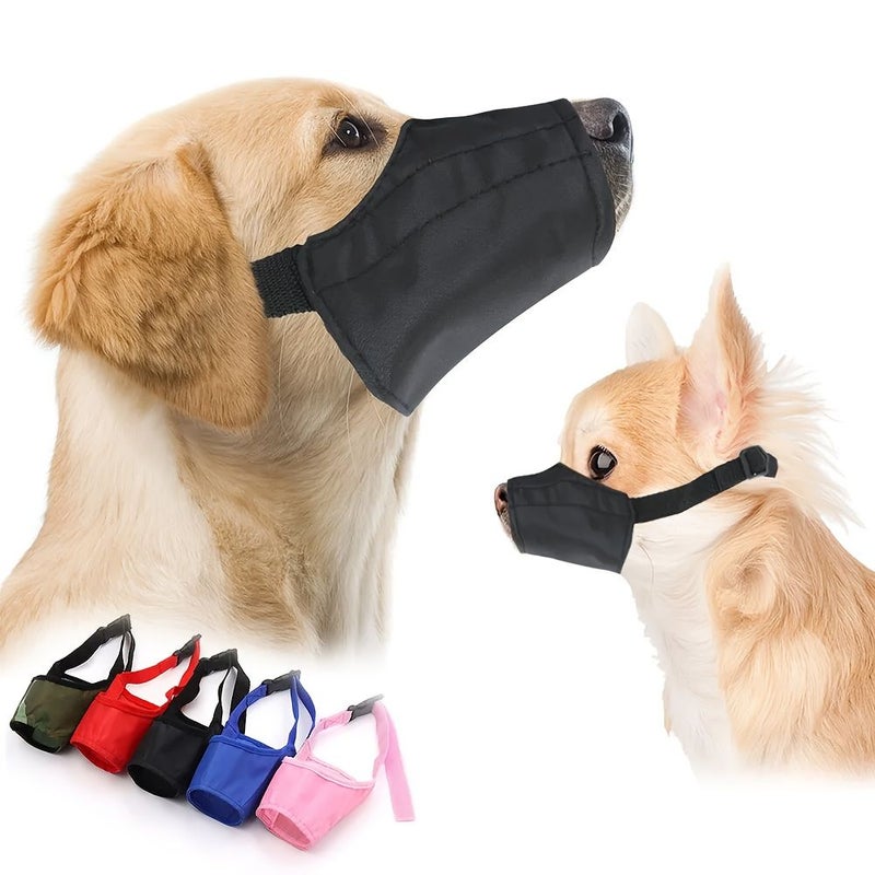 2pcs Dog Muzzle Mixed Colors Size L Soft Anti Biting Breathable Adjustable - Image 1