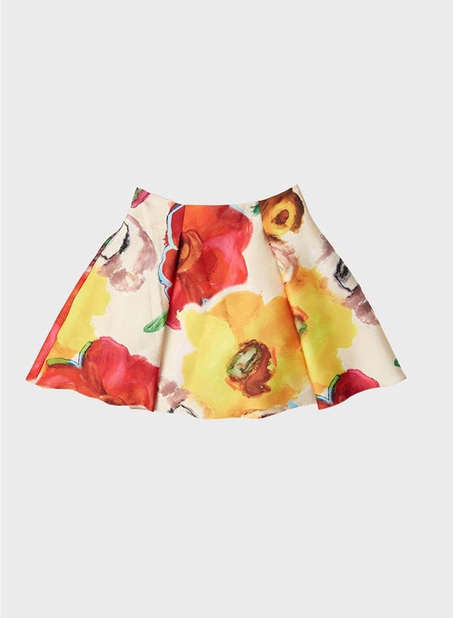 Lia Lea Girl Floral Skirt - Image 4