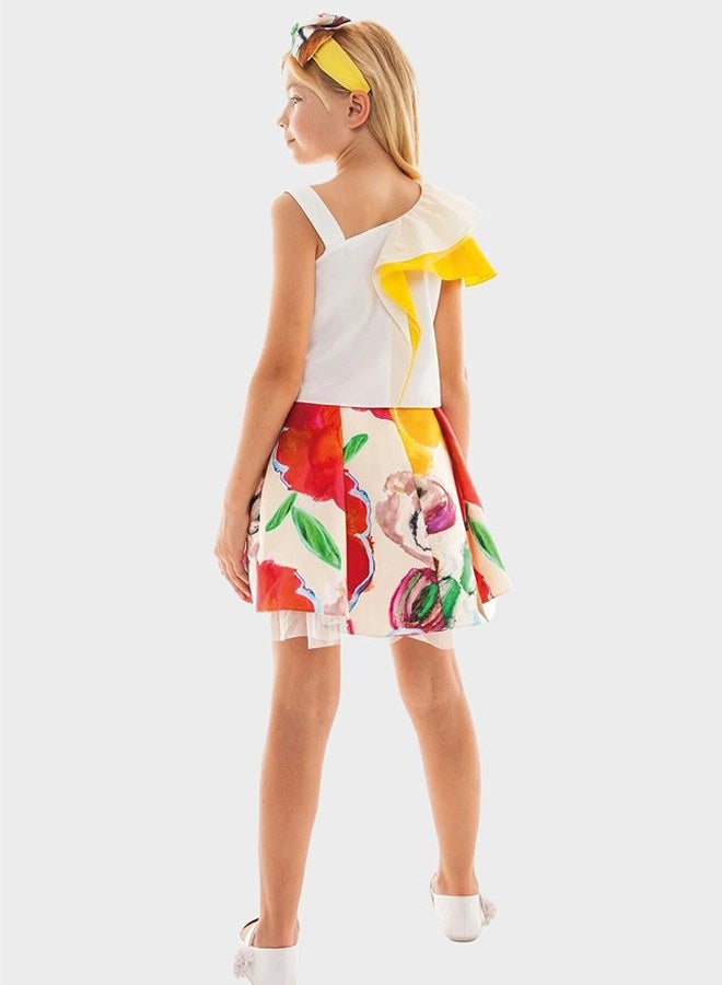 Lia Lea Girl Floral Skirt - Image 3