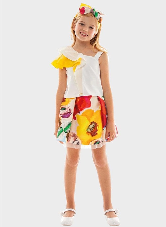 Lia Lea Girl Floral Skirt - Image 1