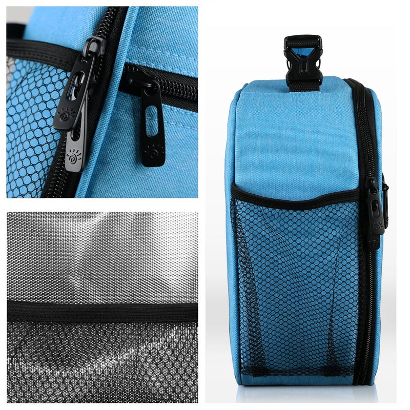 Hap Tim Insulated Lunch Bag for Men Women,Reusable Lunch Box, Spacious Lunchbox Adult, Blue (18654-BL) - Image 3