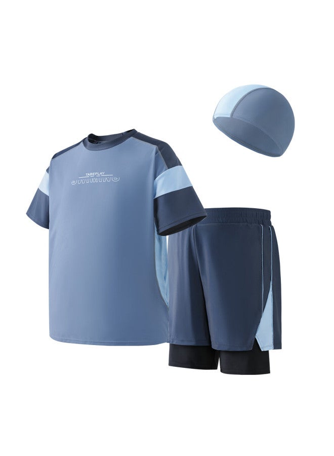 Pig Tony Boys' Two-piece Chlorine-resistant Quick-dry Children's Swimwear Youth Large Kids' Swimsuit