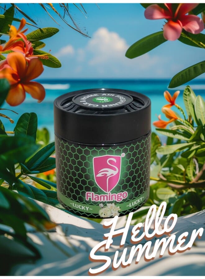 معطر هواء فلامنجو 220 جرام - جديد - برائحة الياسمين العطرة طويلة الأمد - للسيارة والمنزل والمكتب - Image 3