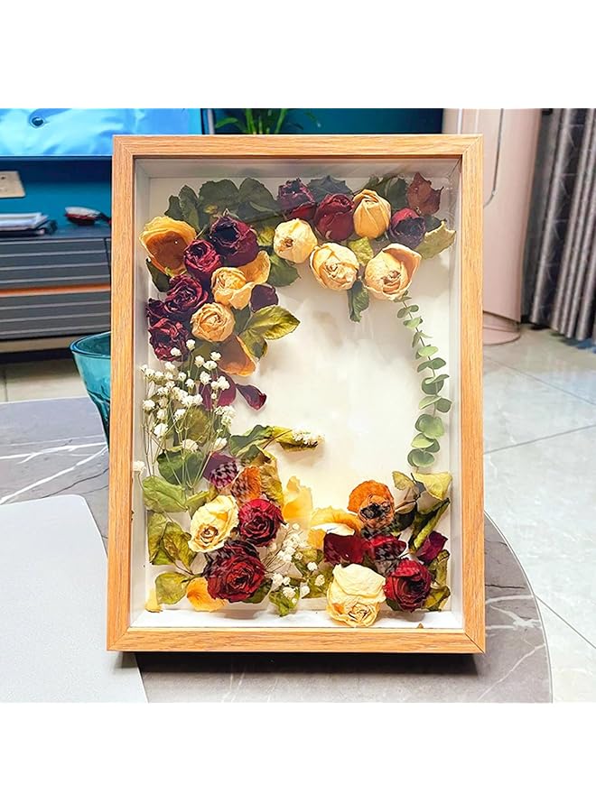 erorex 2Pcs Shadow Box Frame Display Case 8X10 Inch Shadow Box Picture Frame 3D Picture Frame Display Case Deeper 3Cm For Medals Diy Crafts Wedding Souvenir Wood Color 8X10 Inch - Image 4