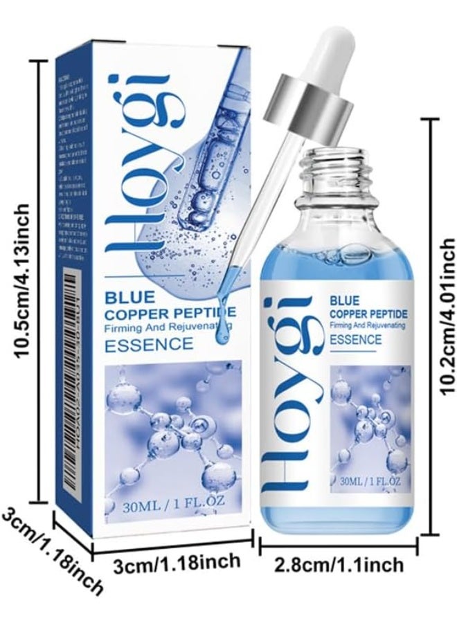 Hoygi Blue Copper Peptide Firming And Rejuvenating Essence Copper Pep Anti-Aging Serum 30ml - Skin Revitalizing Formula with Brightening Essence for Radiant Face Clinically Proven Wrinkle Reduction 30ml - Image 5