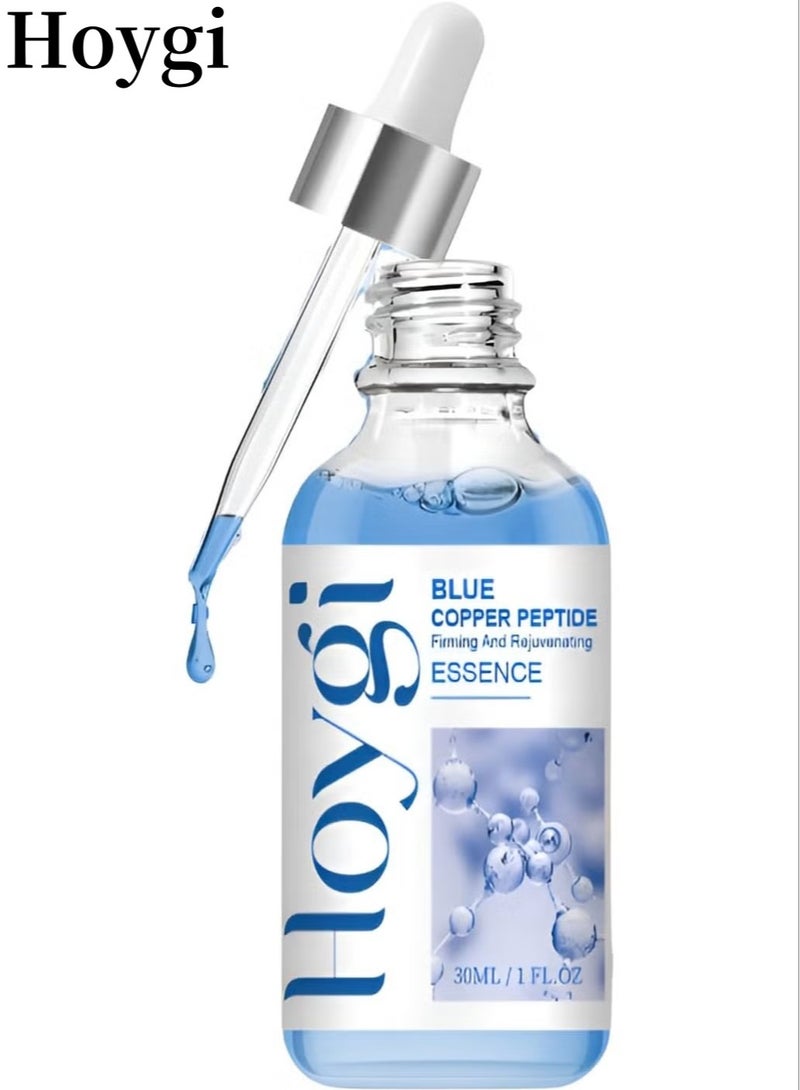 Hoygi Blue Copper Peptide Firming And Rejuvenating Essence Copper Pep Anti-Aging Serum 30ml - Skin Revitalizing Formula with Brightening Essence for Radiant Face Clinically Proven Wrinkle Reduction 30ml - Image 1