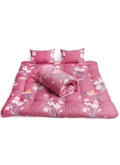 NEXTGO NEXTGO Foldable Cotton Bad Mattress for Sleeping Travel Friendly Medium Queen Size 5 x 65 feet Queen Bed Pink  - Image 1