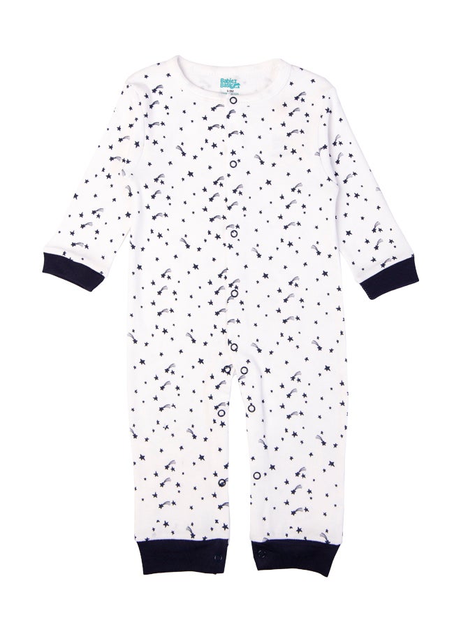 Babies Basic 100% Cotton Printed Long Sleeves Jumpsuit/Romper/Sleepsuit For Babies  - Image 4