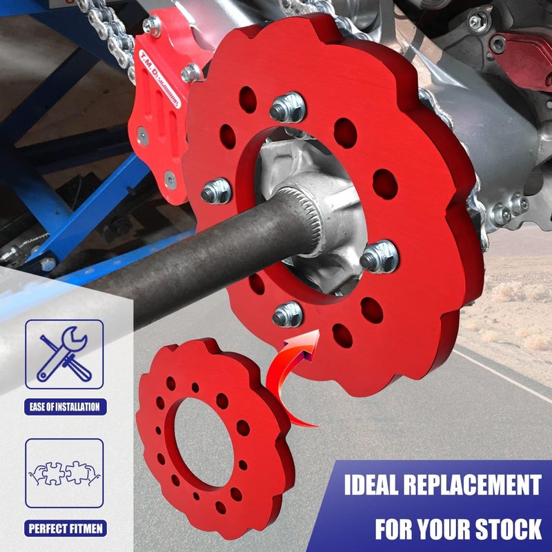 Canitu Red Sprocket Guard for Honda TRX Series - Aluminum Chainring Protector - Image 5
