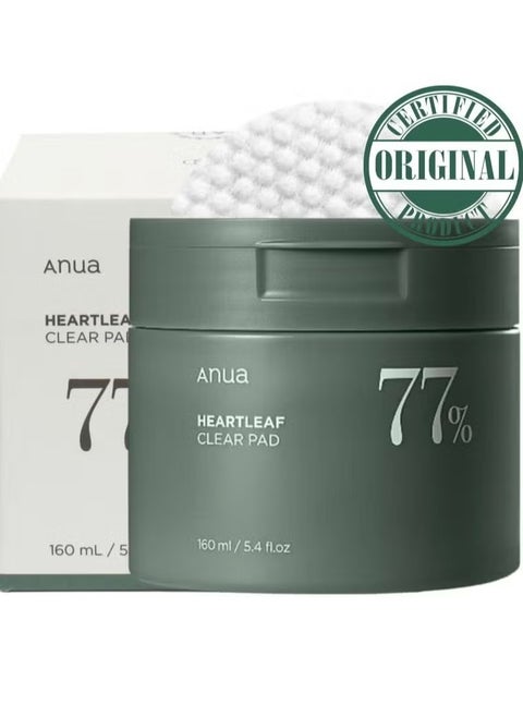 ANUA Heartleaf 77 Toner Pads - Refreshing and Nourishing Facial Toner with 77% Heartleaf Extract - Gentle Exfoliation and Hydration - Korean Skincare Essential for a Radiant Complexion 160ml