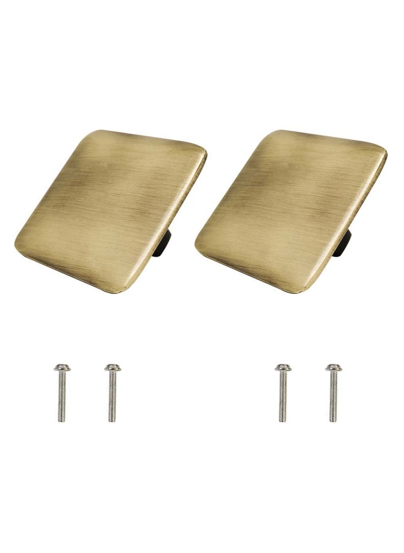 Volo VOLO Antique Brass Cabinet Knob Pull Handle D Knob Big Square Pack of 2 PcsColor Antique  - Image 1