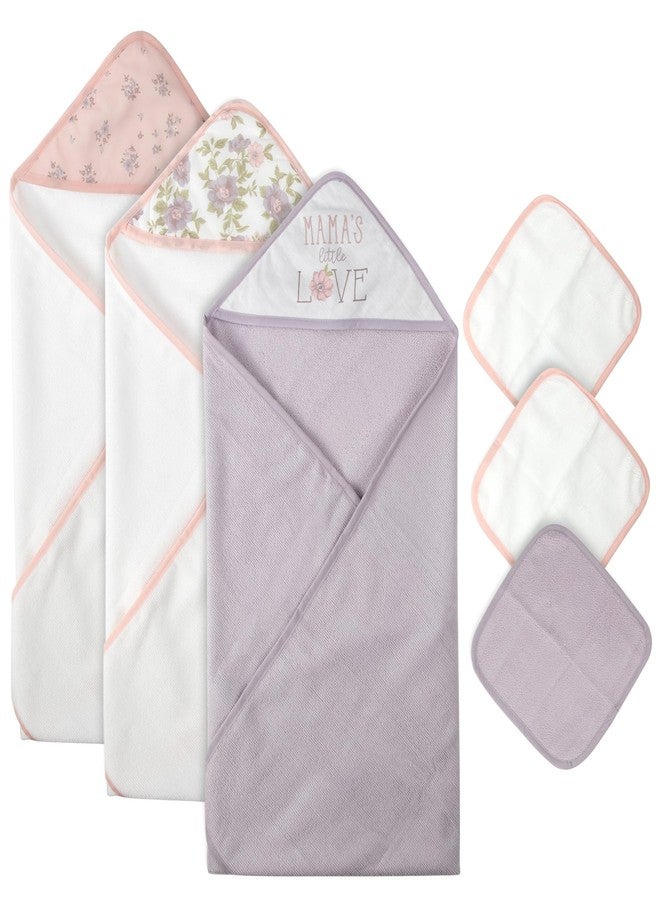 Baby Essentials Hooded Baby Bath Towel and Washcloth 6 Piece Set for Newborns, Infants & Toddlers, Boys & Girls Baby Hooded Towels Set - Image 4