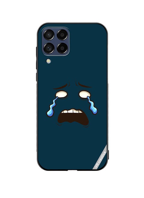 Protective Case Cover For Samsung Galaxy M33 Crying Face Design Multicolour