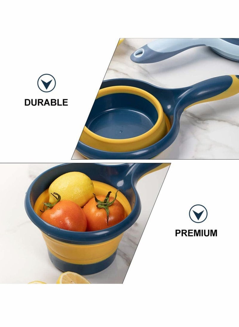 NIBEMINENT 2Pcs Plastic Water Ladle Foldable Kitchen Scoop Bathroom Hair Washing Cup with Hanging for Tool Accessories  - Image 3