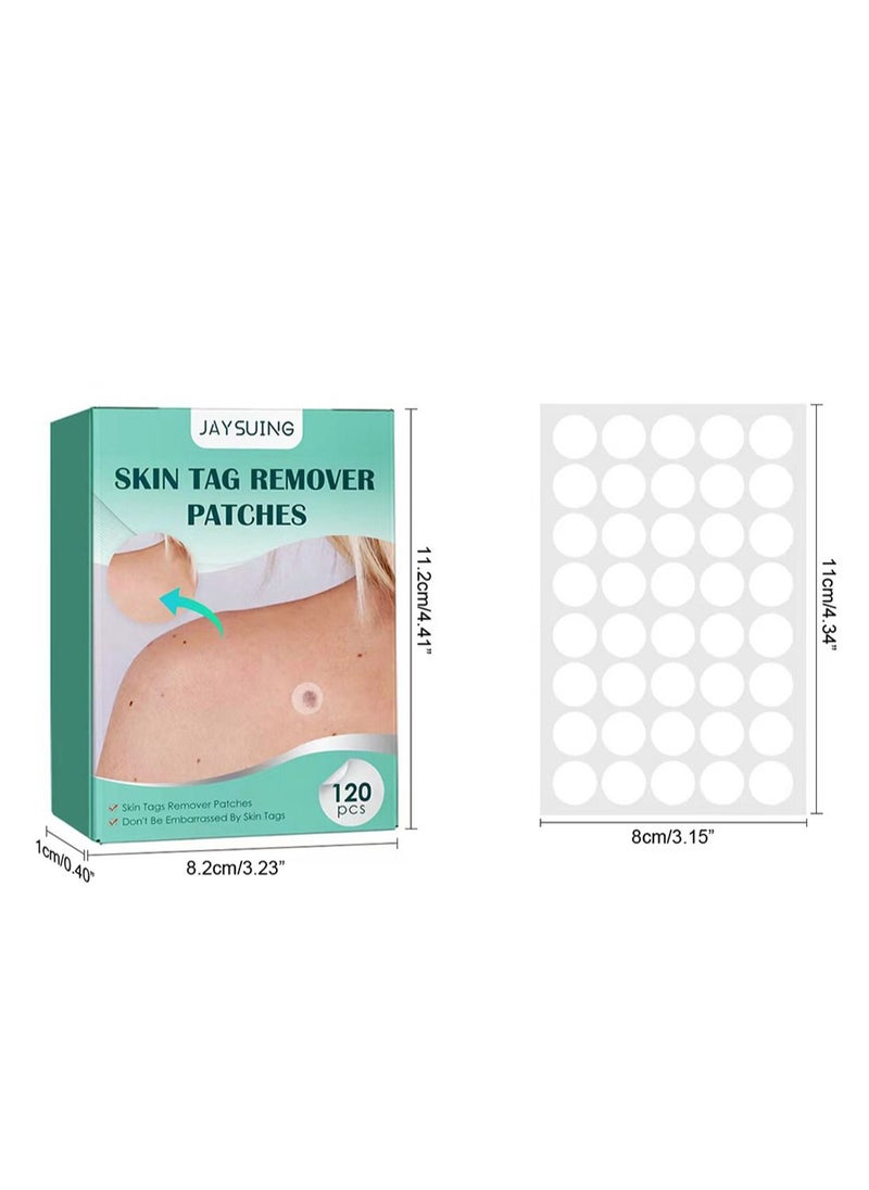 Jaysuing - Skin Tag Remover Patches, Painless Effective Fast Transparent and Ultra-Thin Mole Warts Removal Sticker for Face and Body 120 Pcs - Image 1