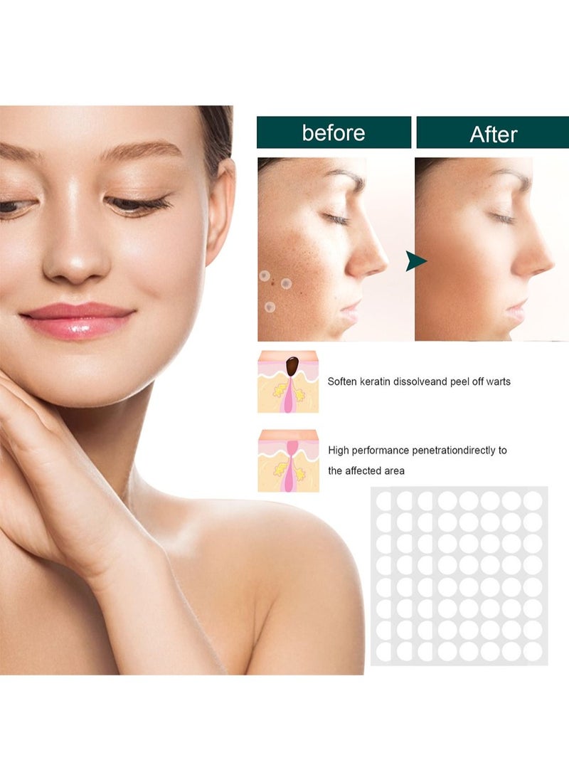 Jaysuing - Skin Tag Remover Patches, Painless Effective Fast Transparent and Ultra-Thin Mole Warts Removal Sticker for Face and Body 120 Pcs - Image 1