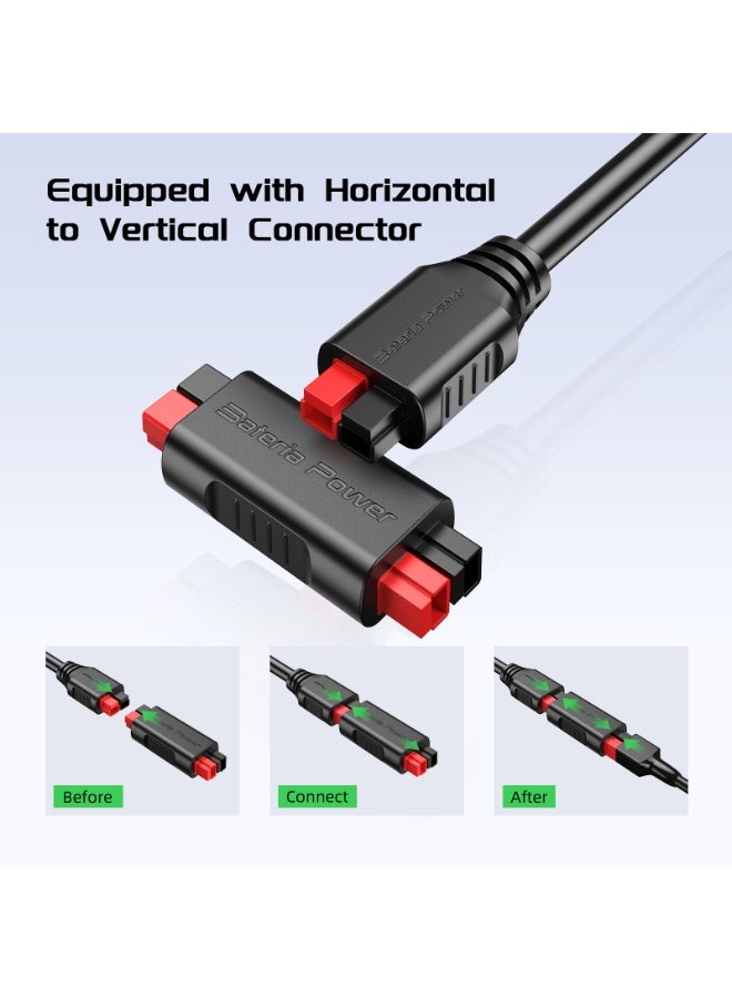 بطارية الطاقة كابل تمديد Anderson بطول 10 قدماً (12AWG)، نحاس مُقصدِر مع غلاف من PVC، سعة 30 أمبير - مخصص للألواح الشمسية والمركبات الترفيهية (RVs) - Image 2