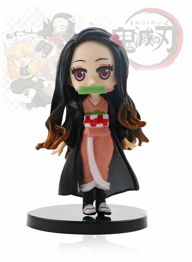 GROIC 6Pcs Demon Slayer Mini Figures Set Cake Topper for Children's Birthday Cake Theme Party Supplies Home Office Collectible Decoration  3inch - Image 5