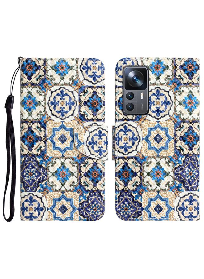 erorex Case For Xiaomi 12T / 12T Pro / Redmi K50 Ultra Colored Drawing Leather Phone Case - Image 1