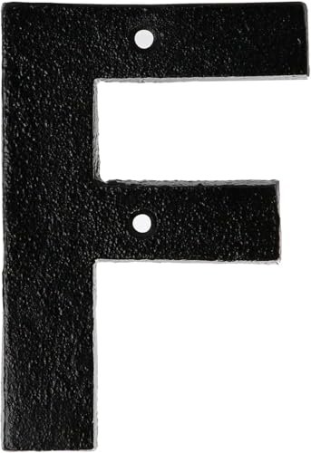 Metal House Letters 5 Black House Letter F